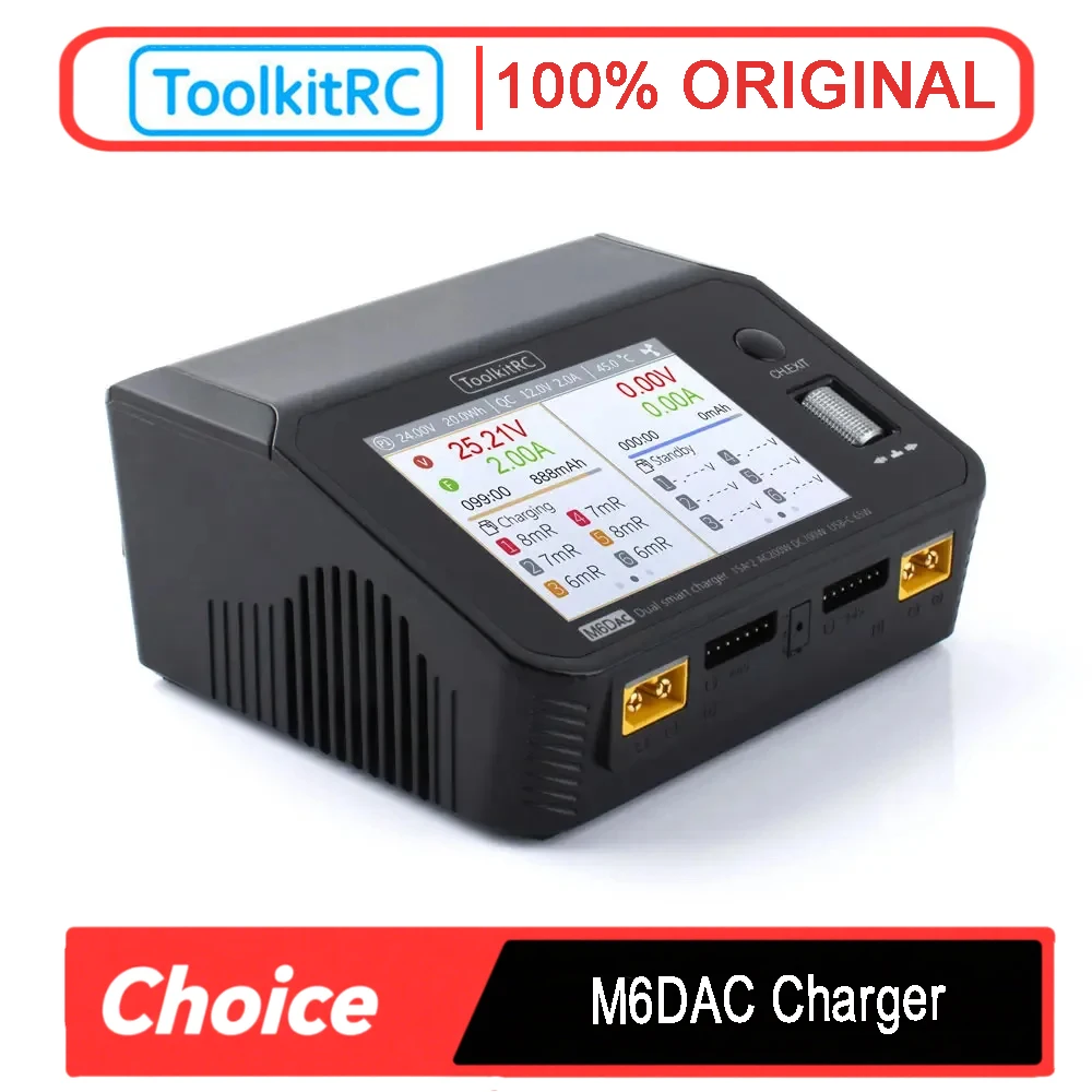 Toolkitrc M6Dac Smart Charger - شاحن وتفريغ ذكي ثنائي القناة ToolkitRC