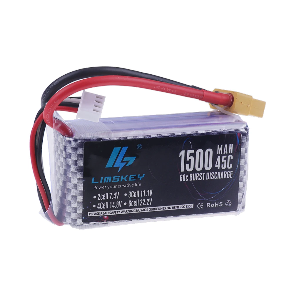 بطارية ليبو 2S 3S 4S 6S 1500ma - مراجعة 4S Lipo Battery 14.8V 6000Mah وسعره