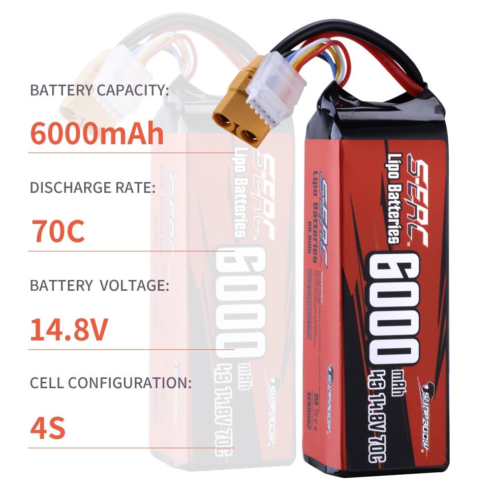 بطارية ليبو ، من من من من من ن - مراجعة 4S Lipo Battery 14.8V 6000Mah وسعره